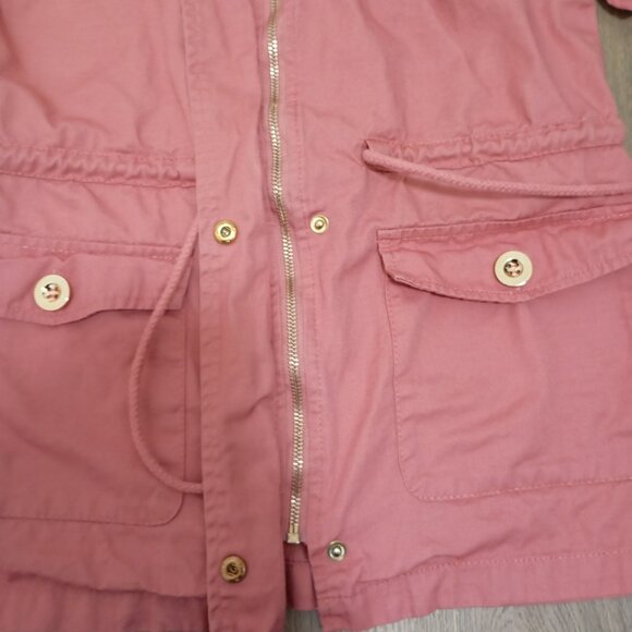 CEsttoi Jacket S 100% Cotton Womens Pink Hooded With Zip Closure & Pockets - Picture 6 of 12